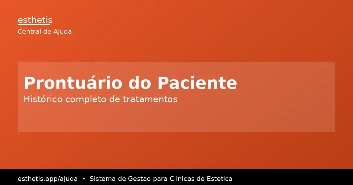 Tela do Esthetis: Prontuário e perfil do paciente